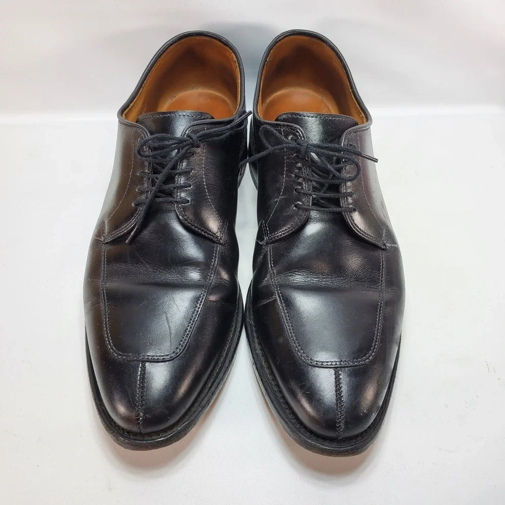 Allen Edmonds Delray‎ Dress Shoes Mens 8.5 D Black Leather Split Toe Derby 1208
